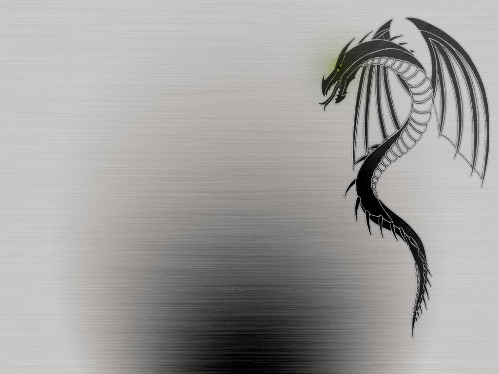 black dragon on metal