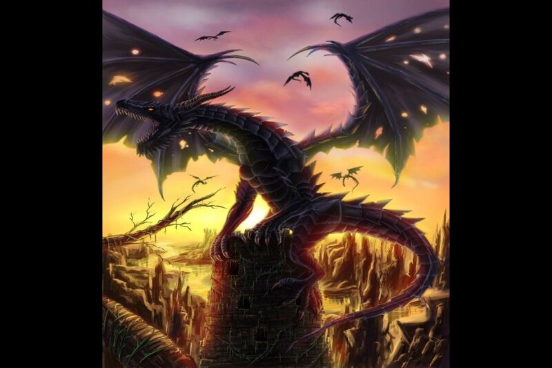 Black Dragon on Ruins