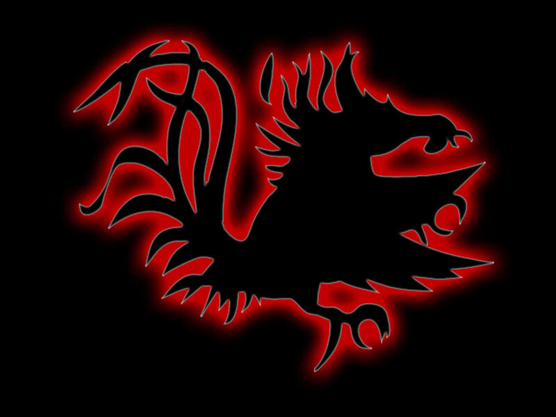 Black Dragon Silhouette — Dramatic