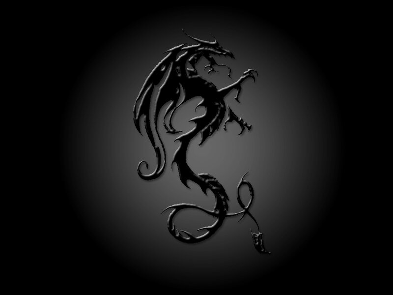 black dragon silhouette