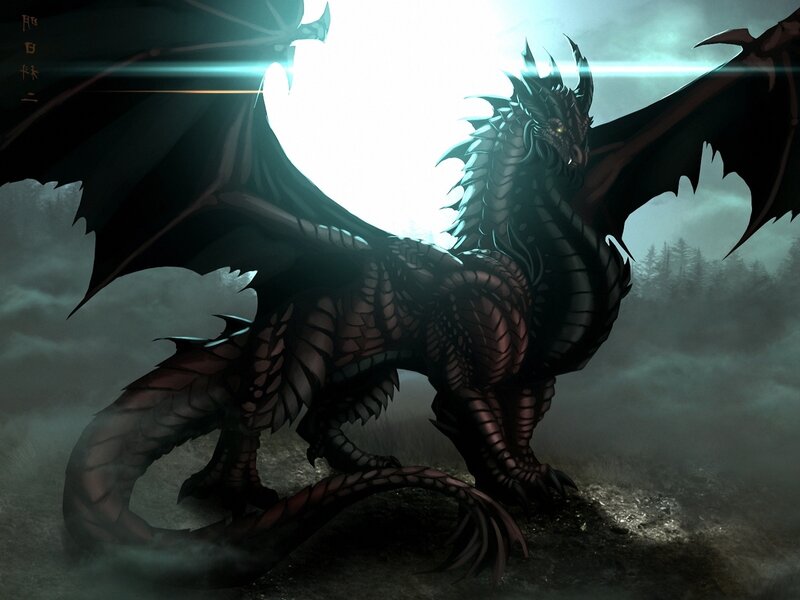 Black Dragon Standing