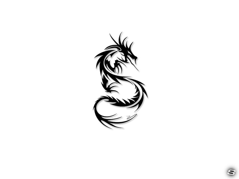 black dragon tattoo design