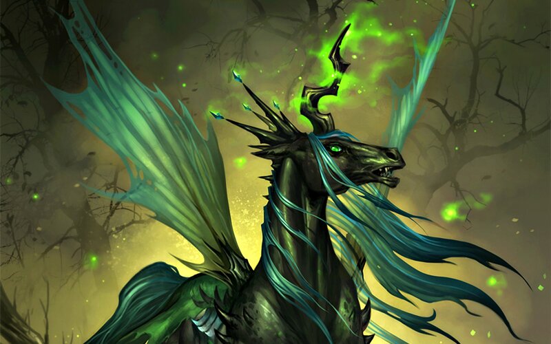 Black Dragon with Green Wings