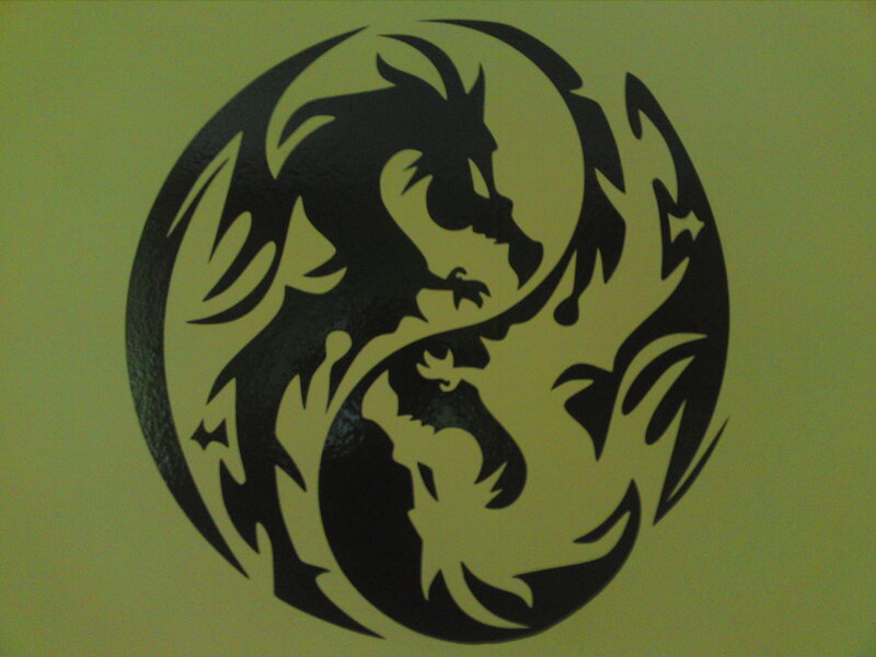 Black Dragon Yin-yang Symbol