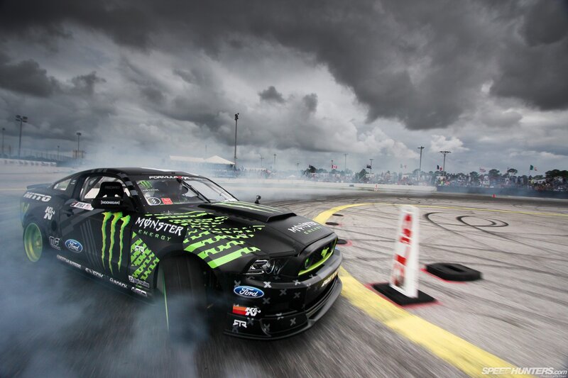 Black Drift Car — Dramatic, Afternoon, Photograph, Smoke