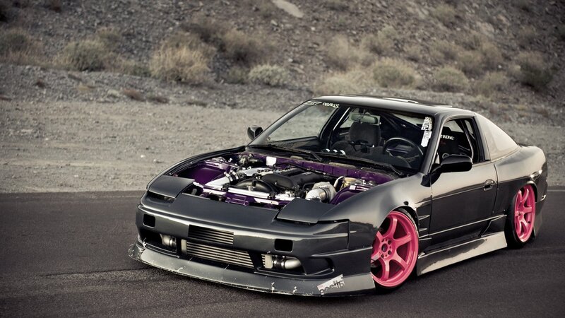 Black Drift Car — Dramatic