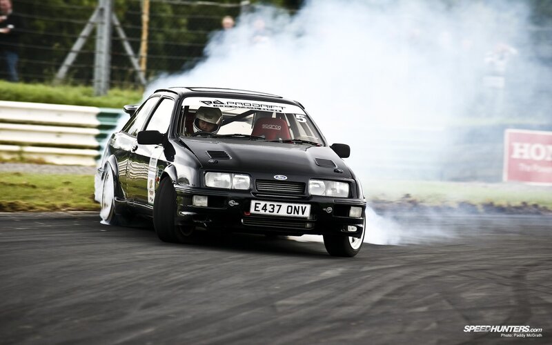 Black Drift Car — Dynamic, Afternoon, Photograph, Driver
