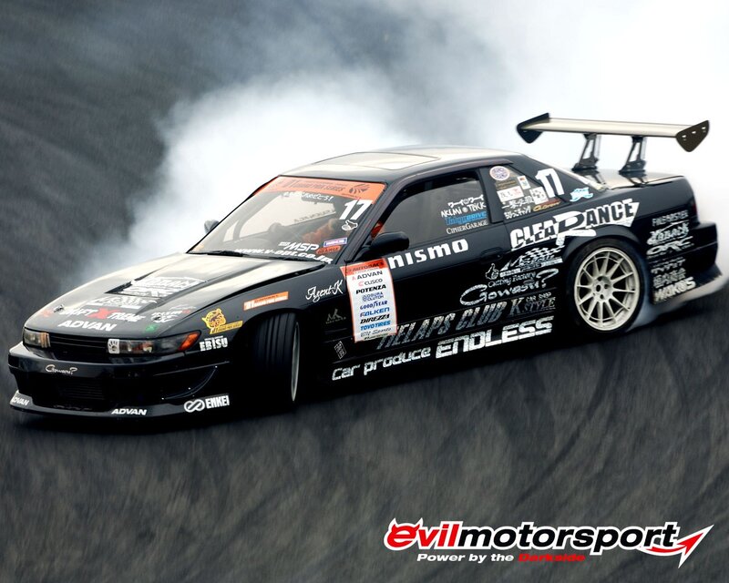 Black Drift Car — Dynamic, Photograph, Smoke