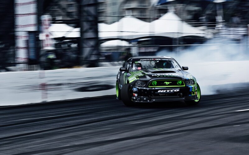 Black Drift Car — Dynamic, Photograph