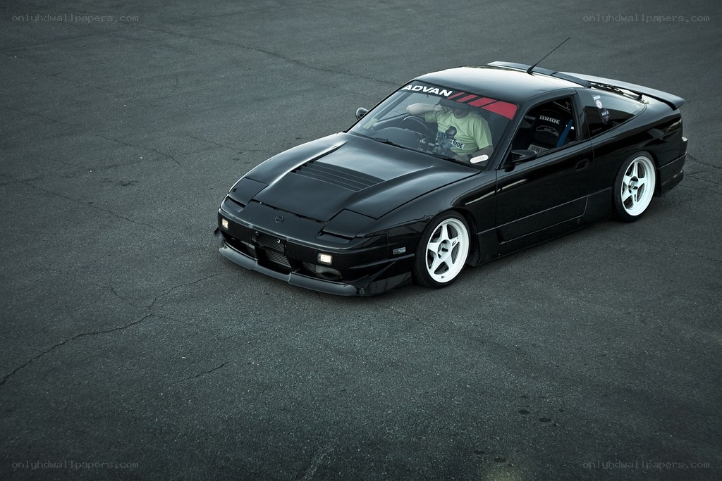 black drift car on track