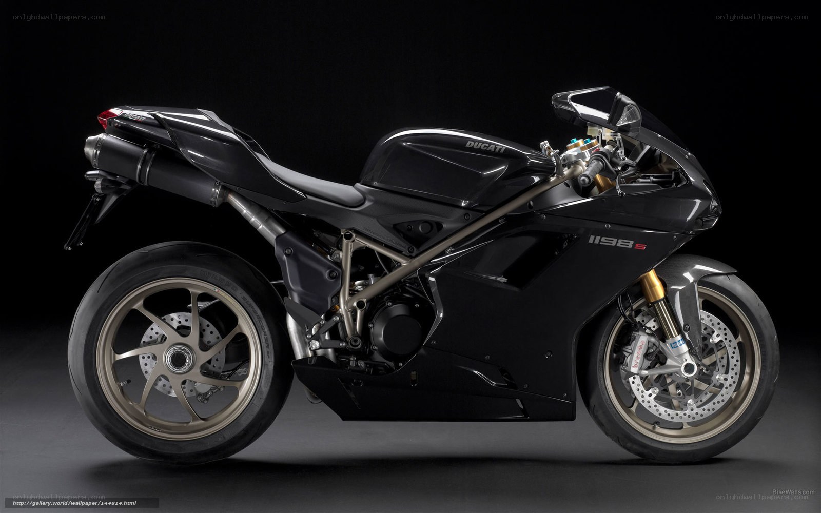 Black Ducati 1198S motorcycle