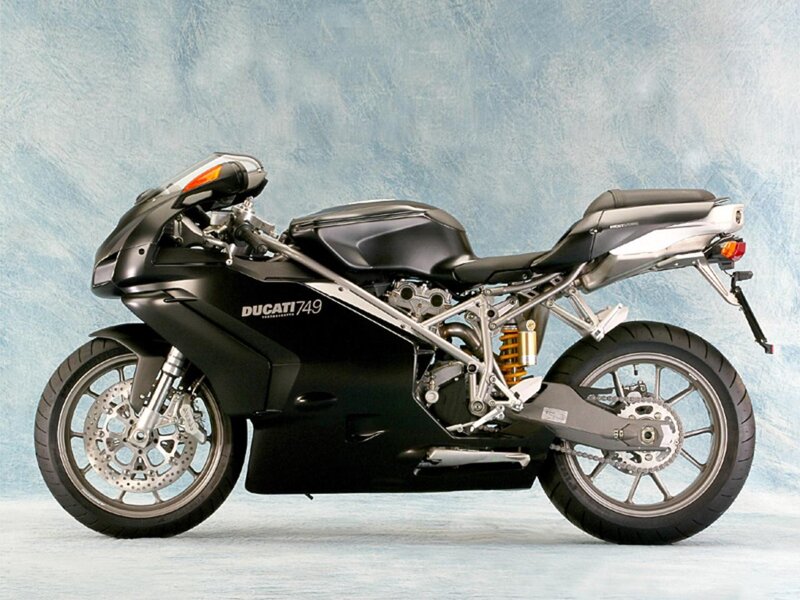 Black Ducati 749 Motorcycle — Neutral, Photograph