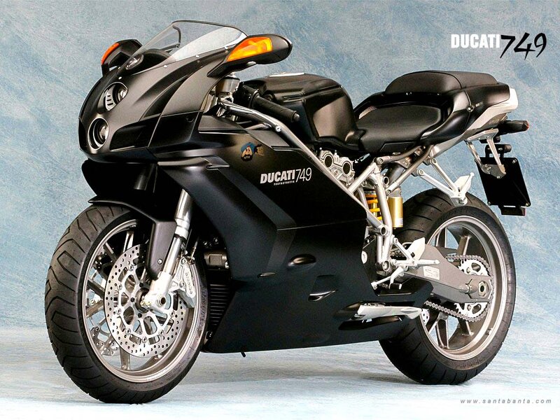 Black Ducati 749 Motorcycle — Neutral