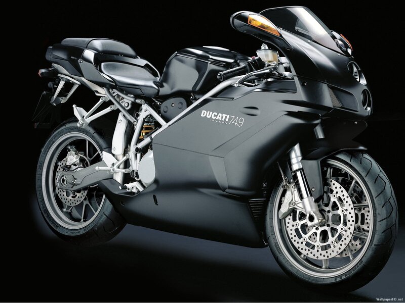 Black Ducati 749 motorcycle