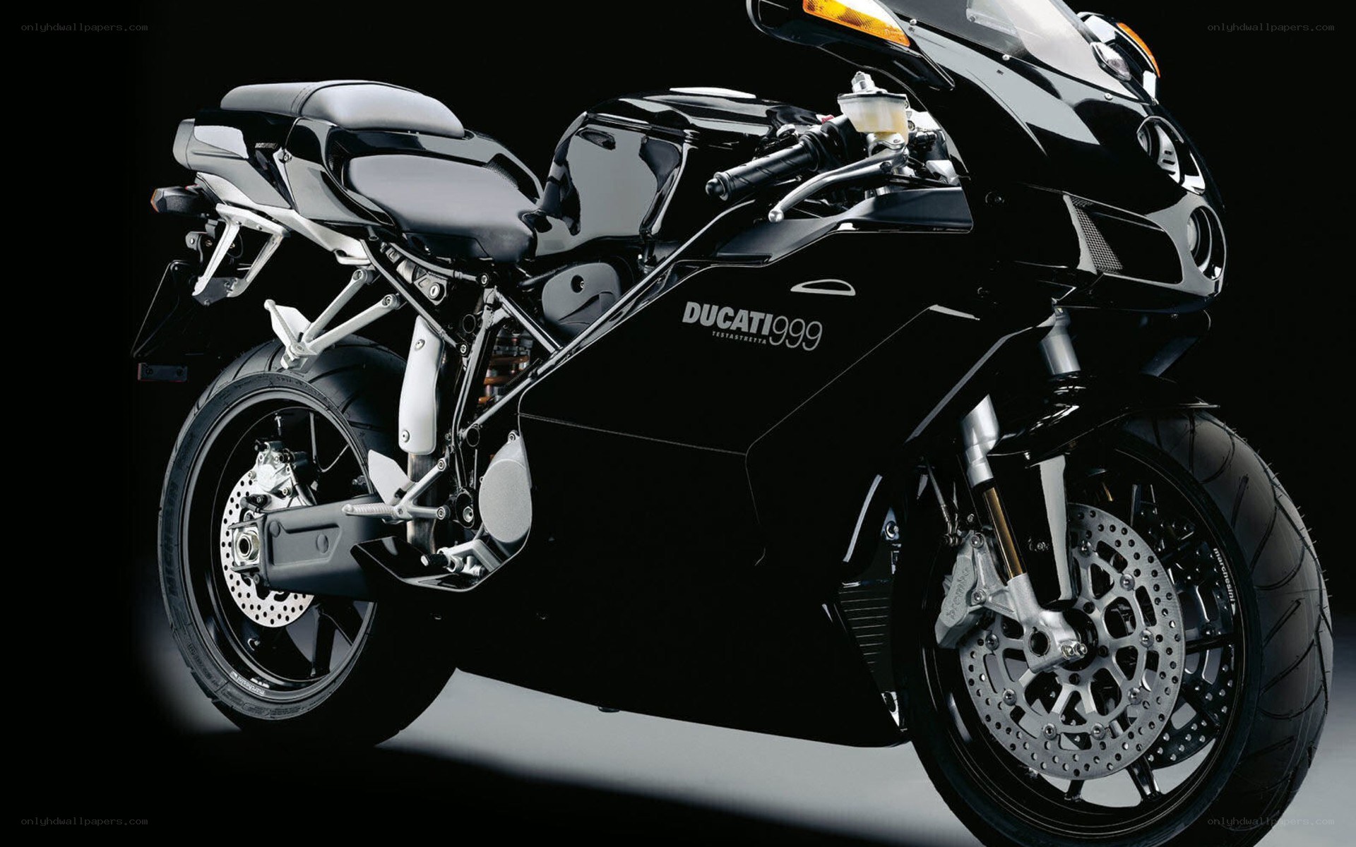 Black Ducati 999 motorcycle