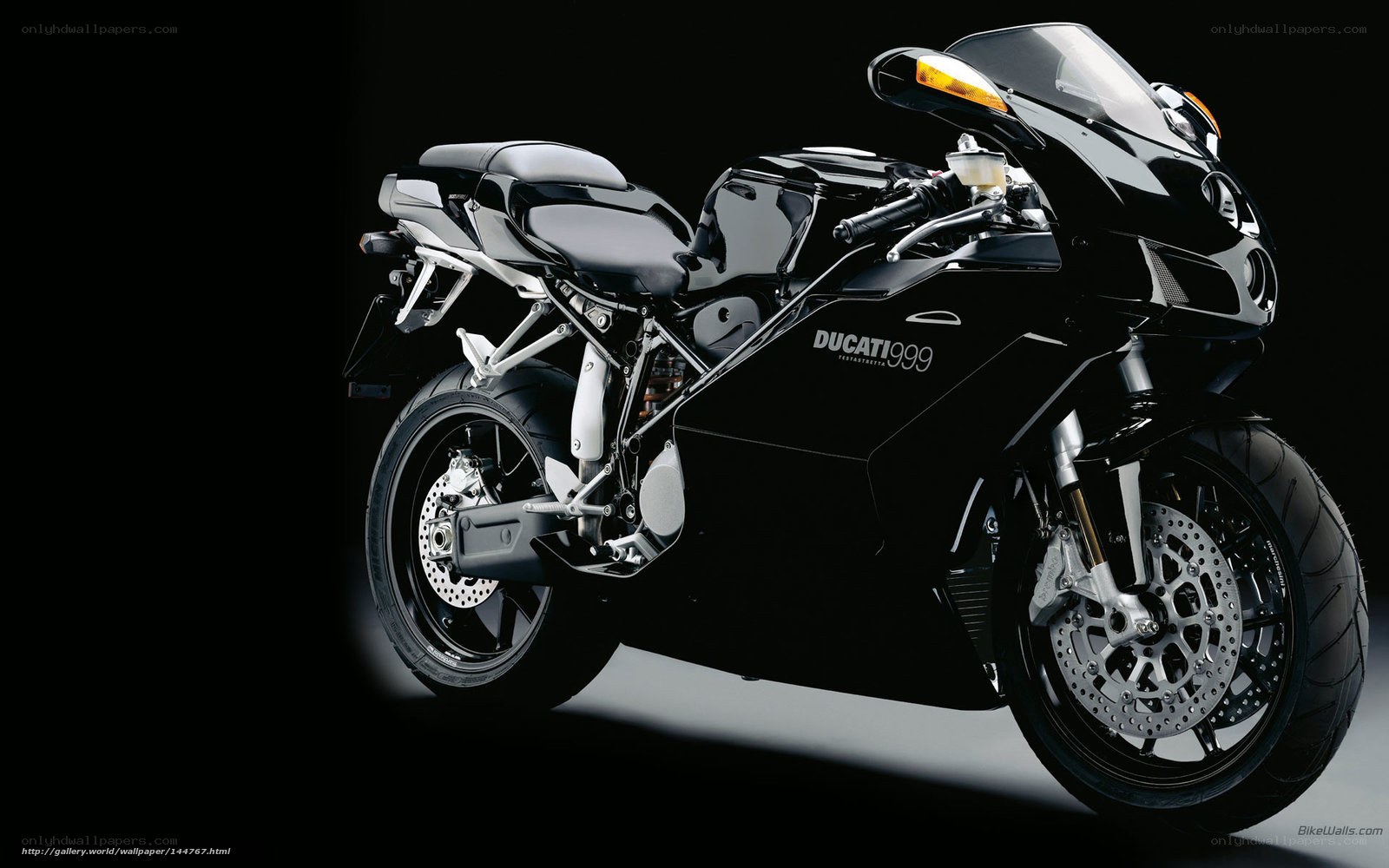 Black Ducati 999 motorcycle