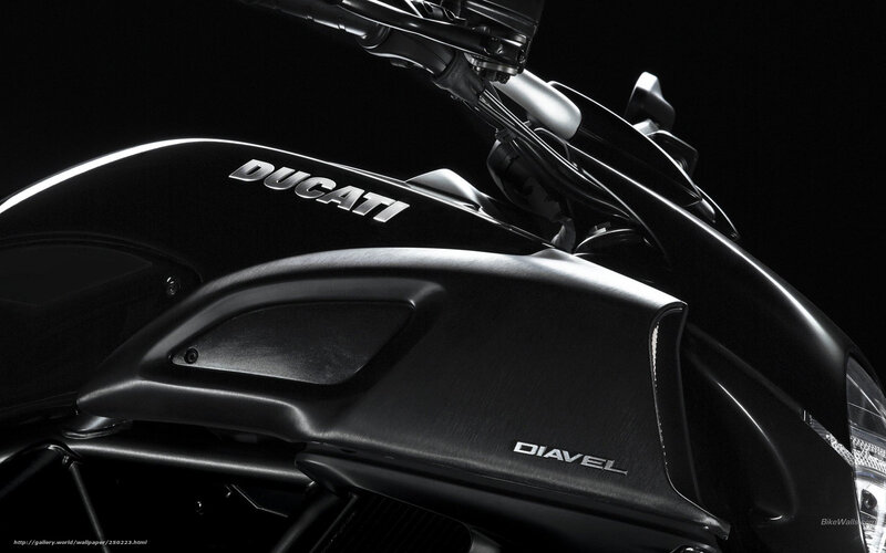 Black Ducati Diavel Motorcycle — Dramatic, Photograph, Handlebars
