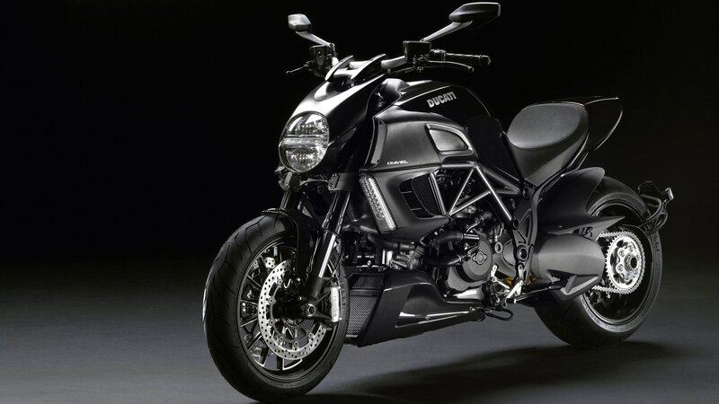 Black Ducati Diavel Motorcycle — Dramatic, Photograph, Headlight