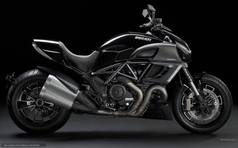 Black Ducati Diavel Motorcycle — Dramatic