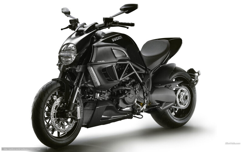 Black Ducati Diavel Motorcycle — Neutral
