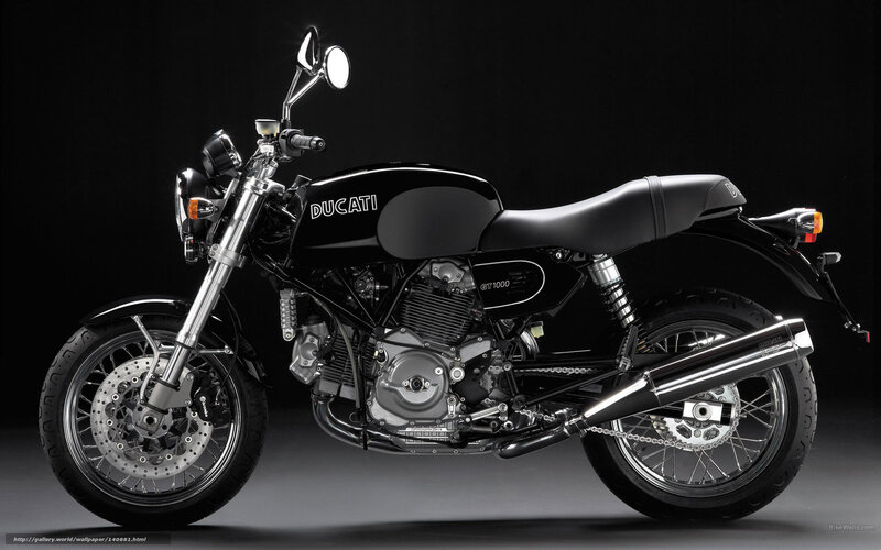Black Ducati GT 1000 motorcycle