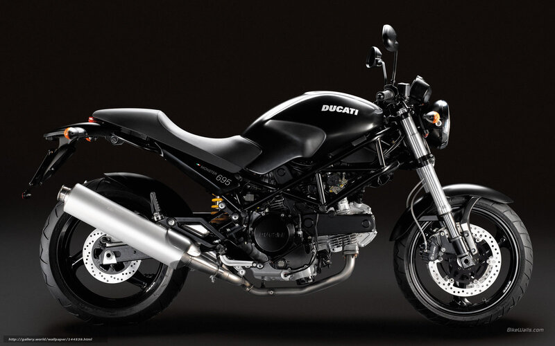 Black Ducati Monster 695