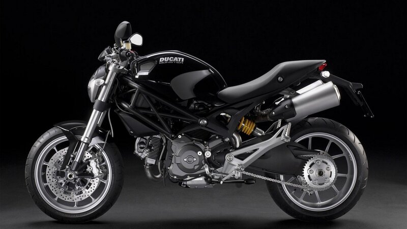 Black Ducati Monster motorcycle