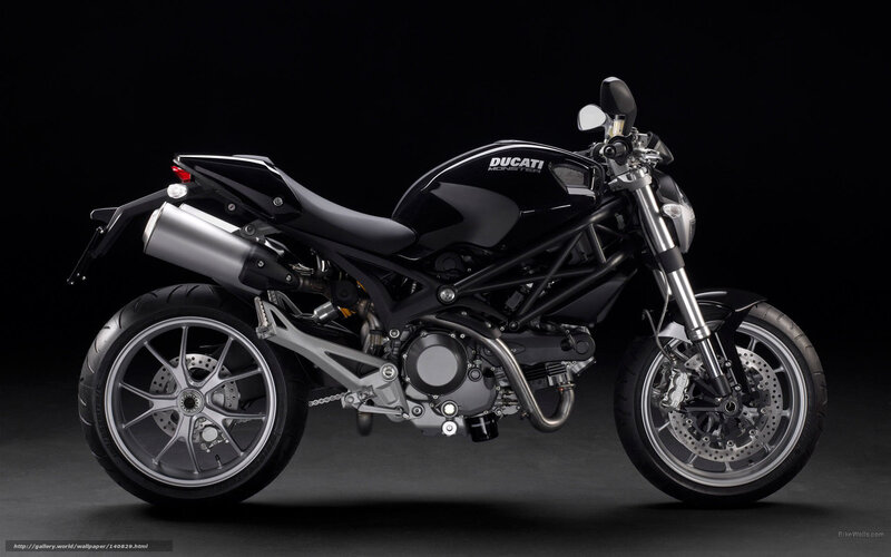 Black Ducati Monster motorcycle