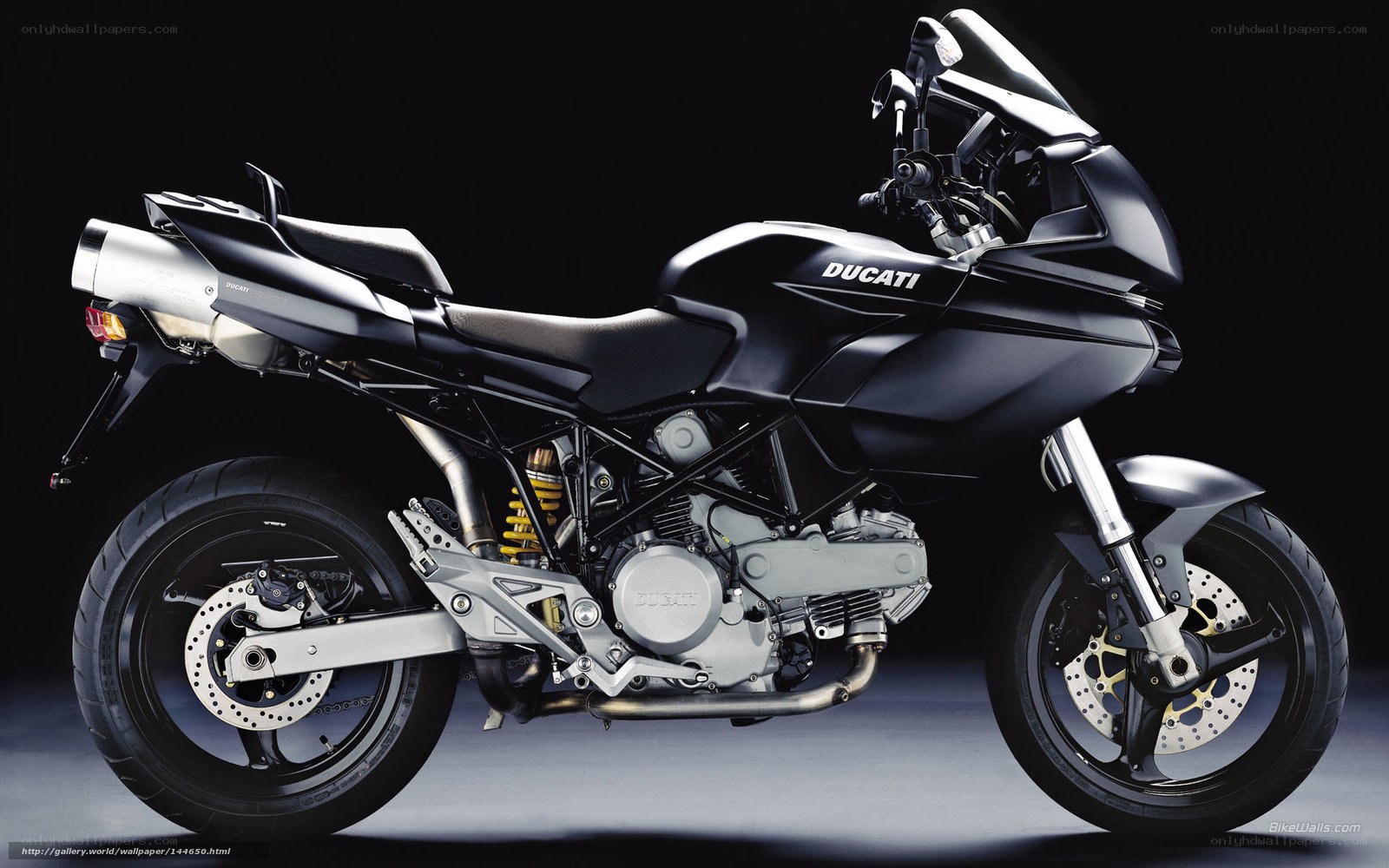 Black Ducati motorcycle