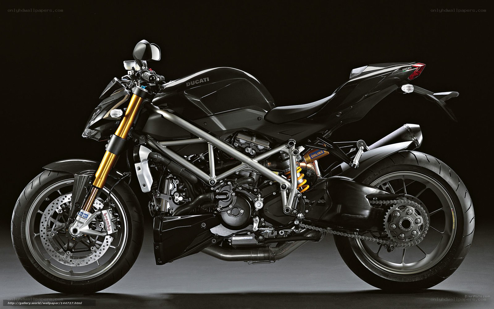 Black Ducati motorcycle