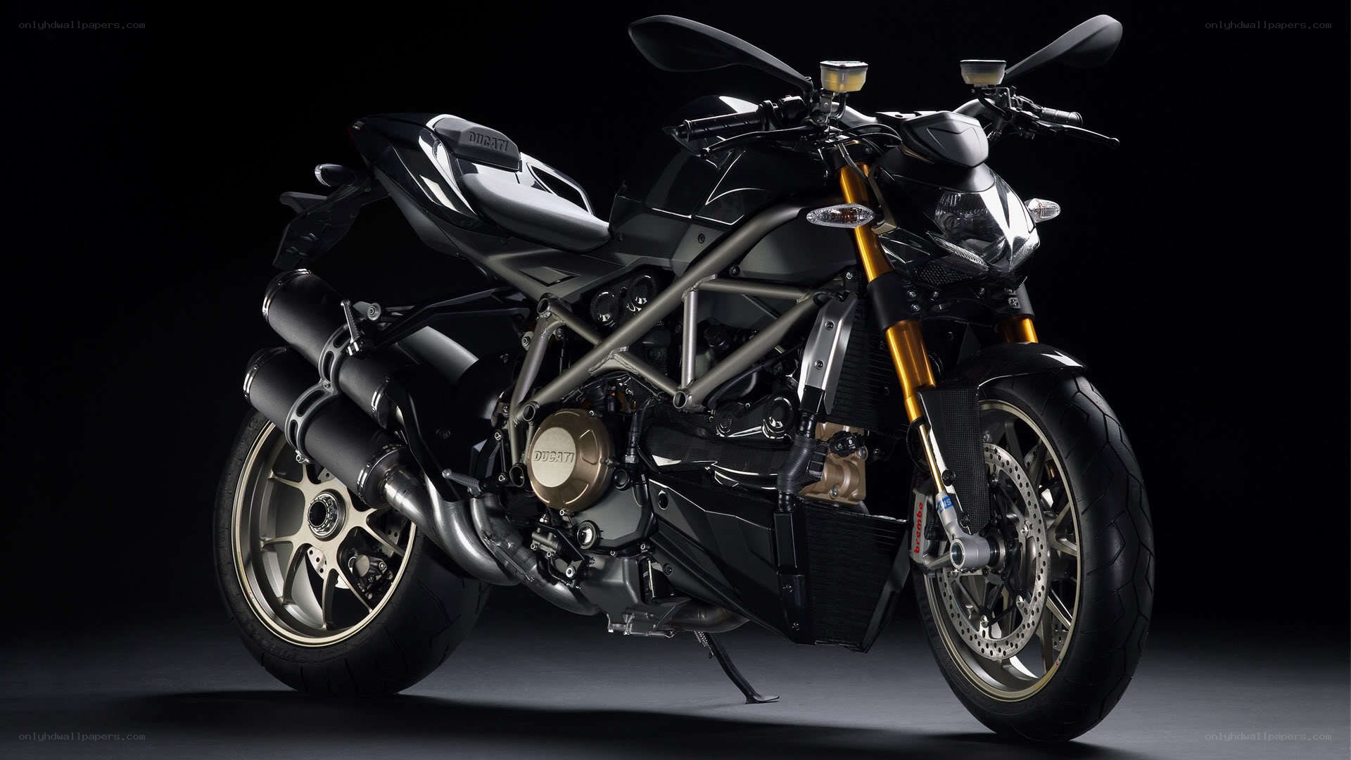 Black Ducati motorcycle
