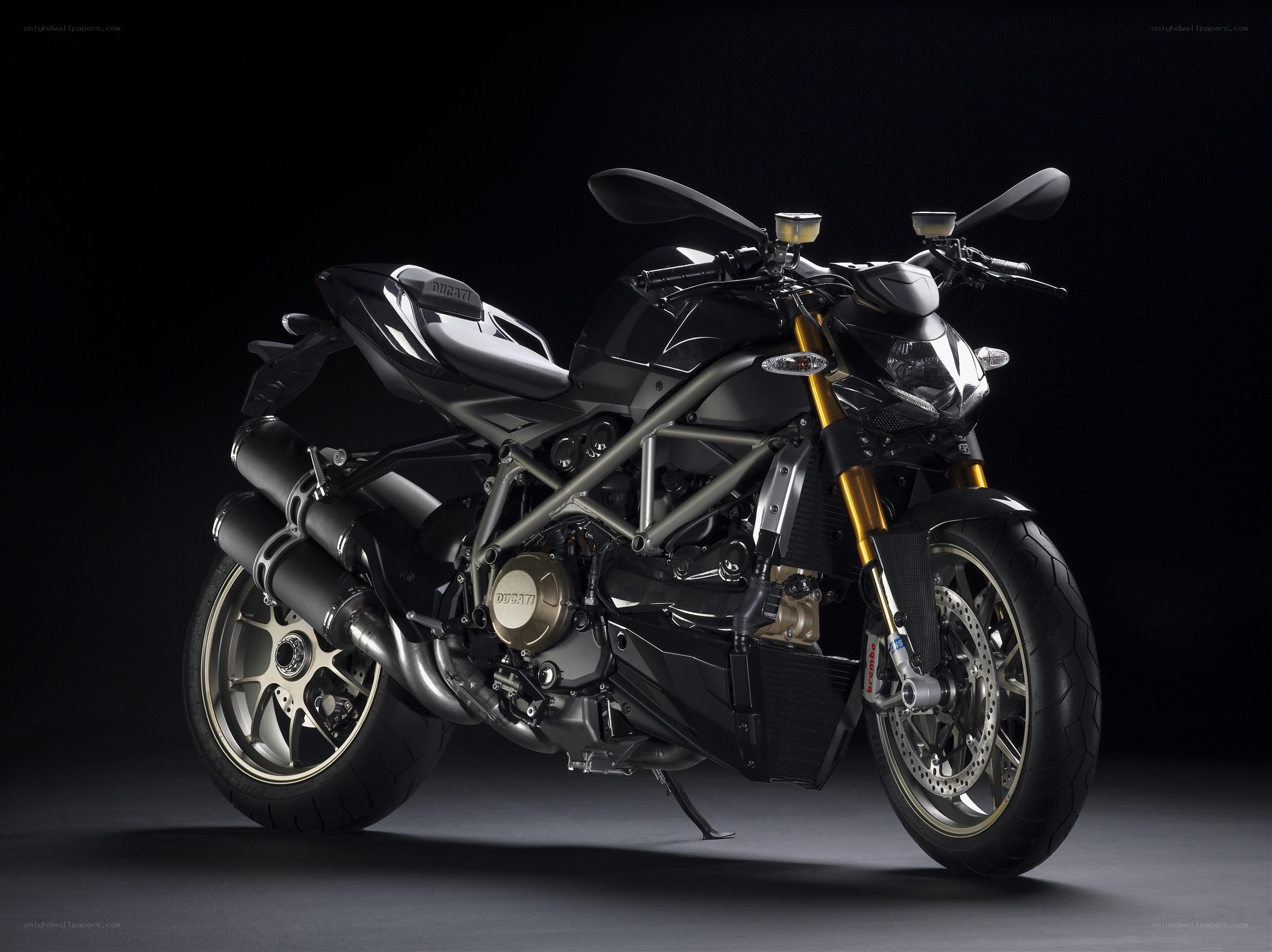 Black Ducati motorcycle