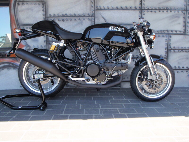 Black Ducati motorcycle