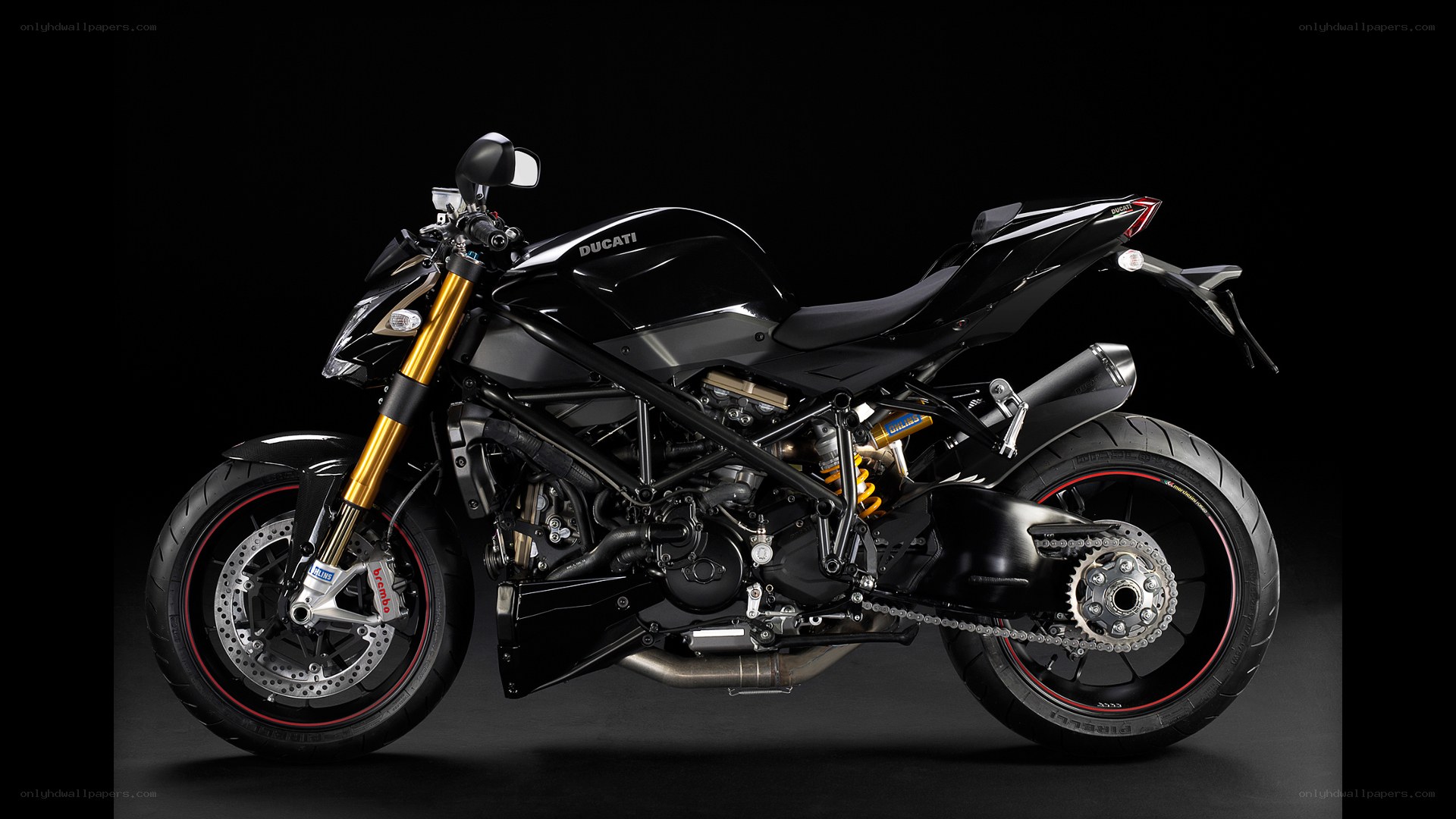 Black Ducati motorcycle