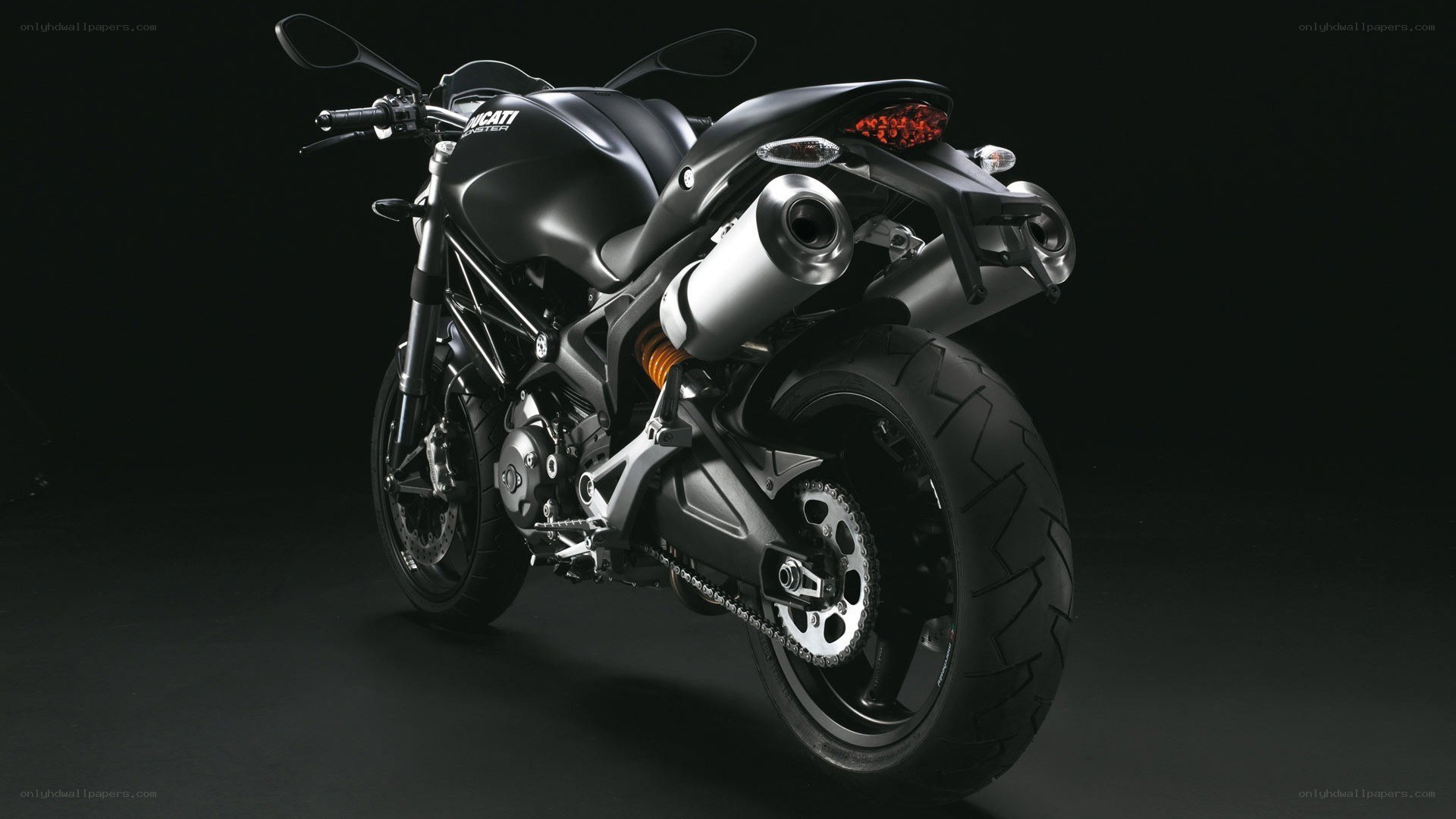 black ducati motorcycle