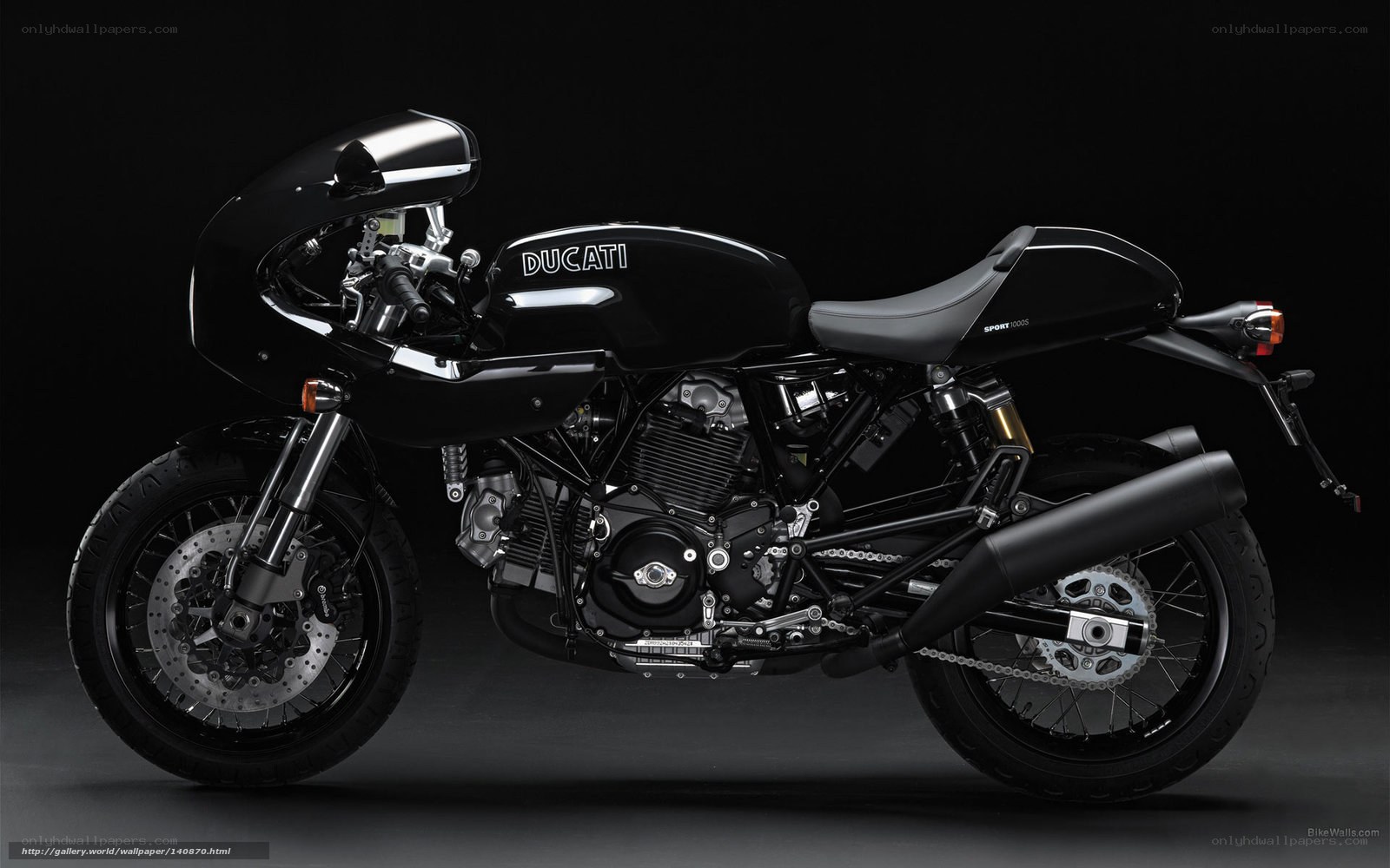 Black Ducati motorcycle