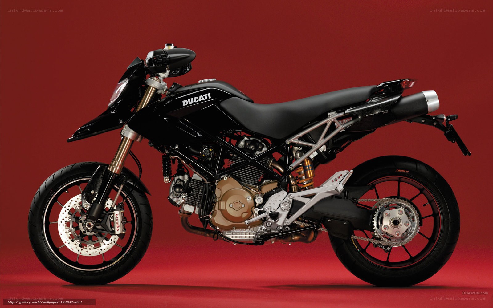 Black Ducati motorcycle