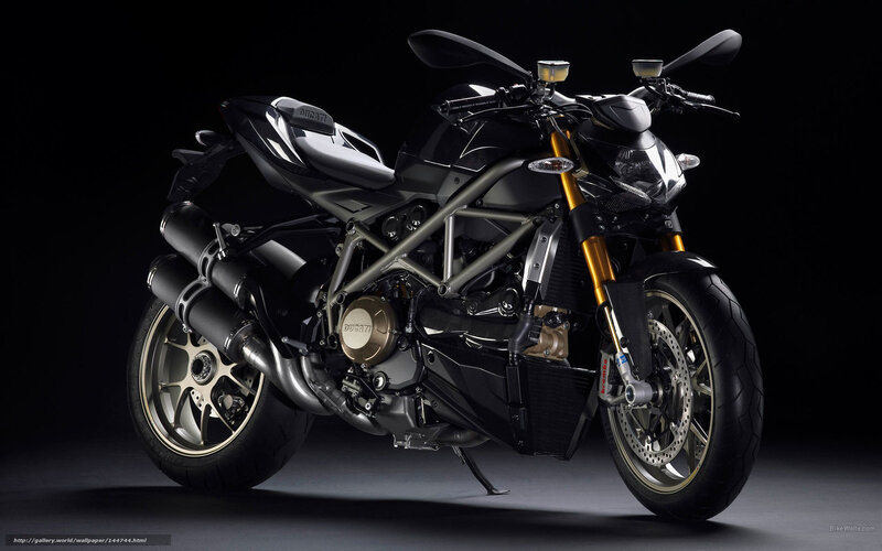 Black Ducati Motorcycle — Dramatic, Photograph, Exhaust, Headlight