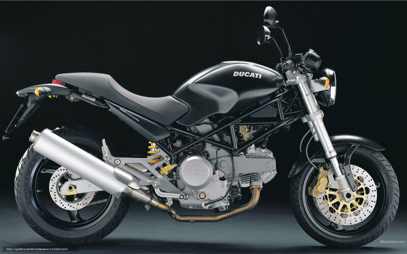 Black Ducati Motorcycle — Dramatic, Photograph, Exhaust Pipe, Front Wheel