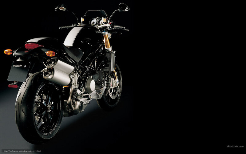 Black Ducati Motorcycle — Dramatic, Photograph, Exhaust Pipe, Headlight