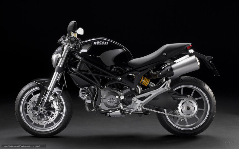 Black Ducati Motorcycle — Dramatic, Photograph, Exhaust Pipe, Wheel