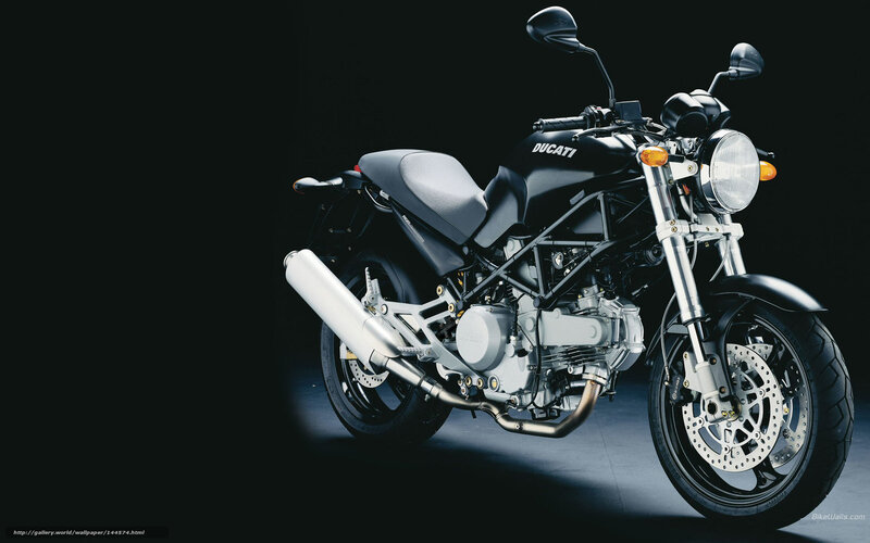 Black Ducati Motorcycle — Dramatic, Photograph, Headlight, Exhaust, Seat
