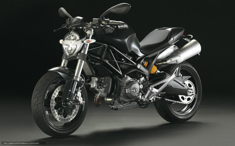 Black Ducati Motorcycle — Dramatic, Photograph, Headlight, Exhaust