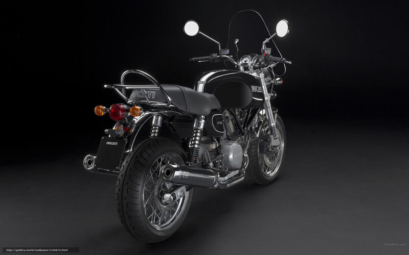 Black Ducati Motorcycle — Dramatic, Photograph, Seat, Exhaust, Headlight