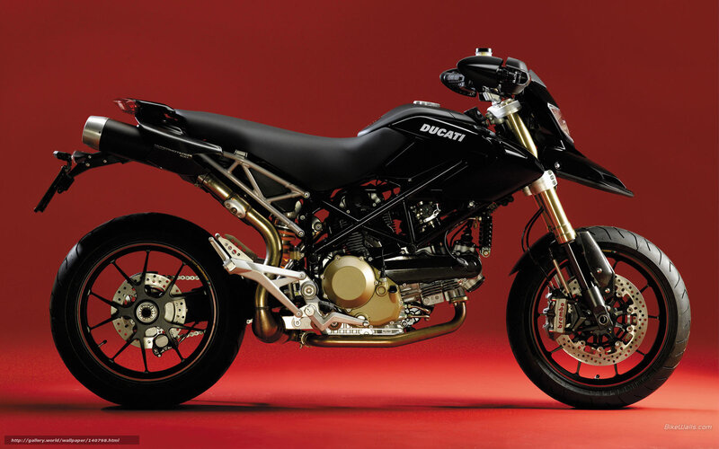 Black Ducati Motorcycle — Red