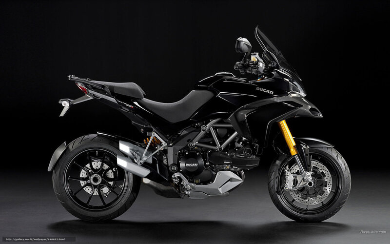 Black Ducati Multistrada motorcycle