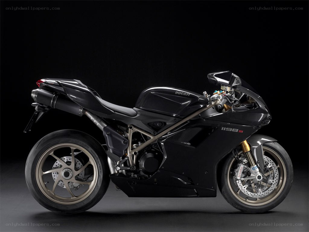 Black Ducati sport motorcycle