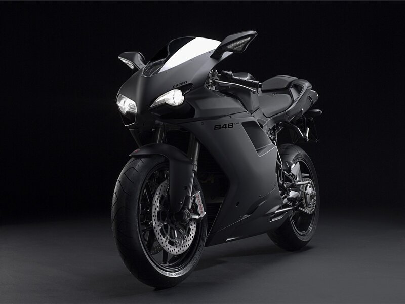 Black Ducati sport motorcycle