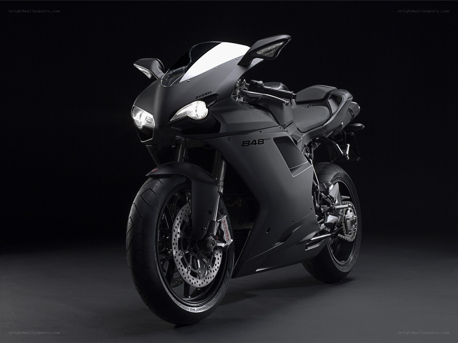 Black Ducati sport motorcycle