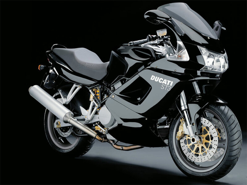 Black Ducati ST3 motorcycle
